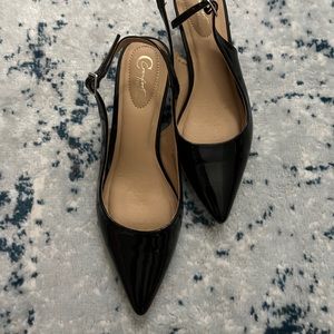Black Slingback heels